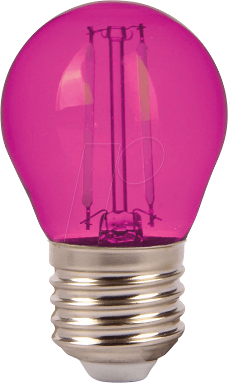 Żarówka LED E27 2W/60lm różowa