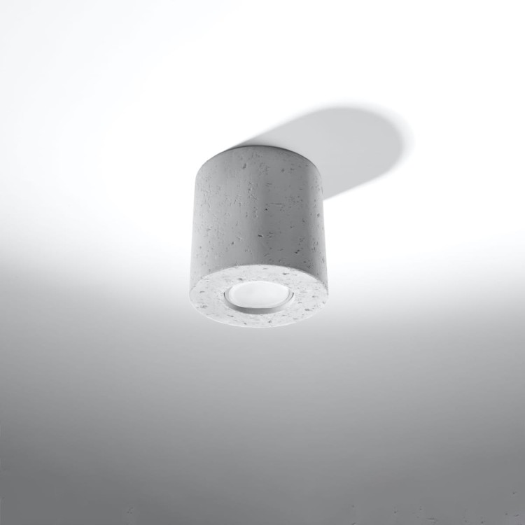 Plafon ORBIS beton z żarówką LED