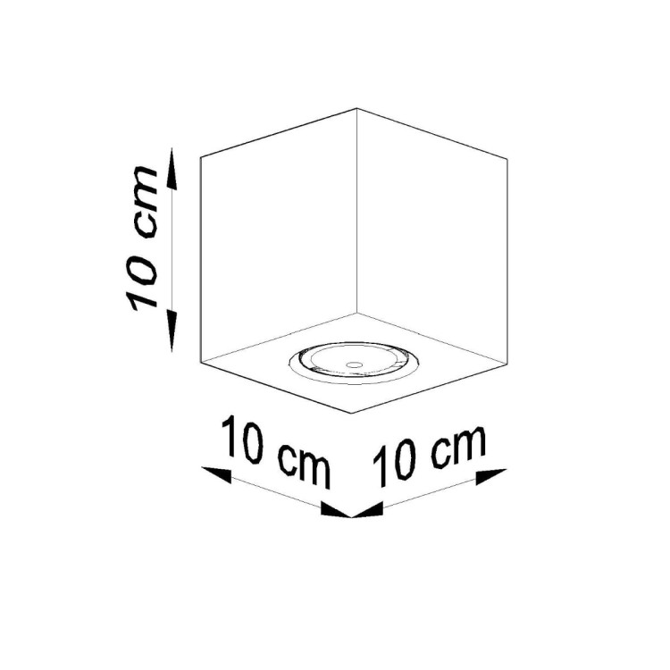 Plafon QUAD beton wymiary