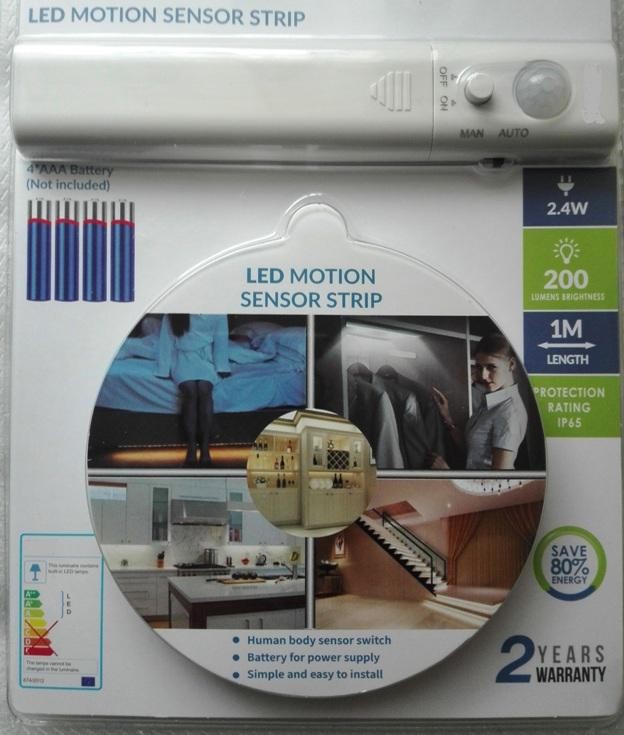 Taśma LED SMD 2835 2,4W/400lm/m Czujnik Ruchu NW blister