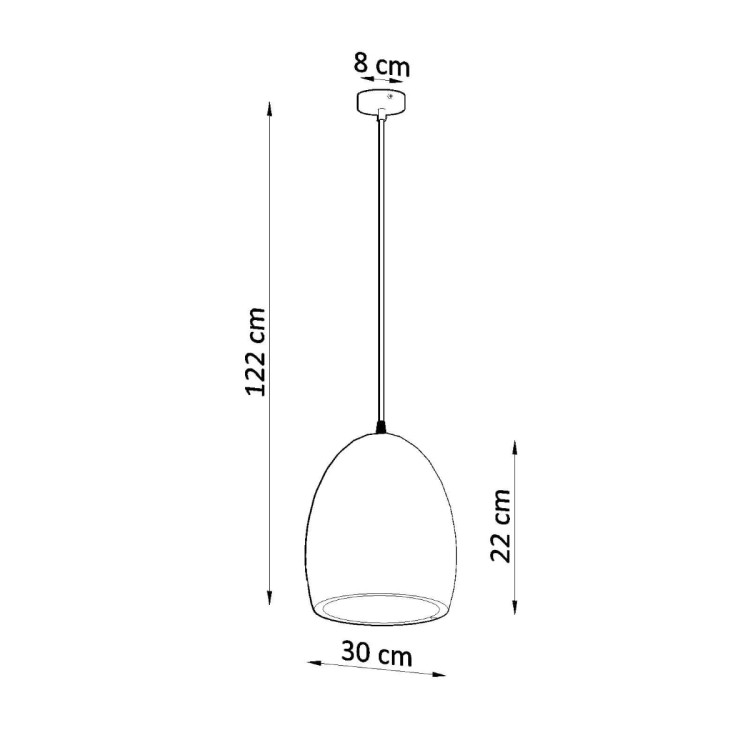 Lampa wisząca ceramiczna FLAWIUSZ wymiar